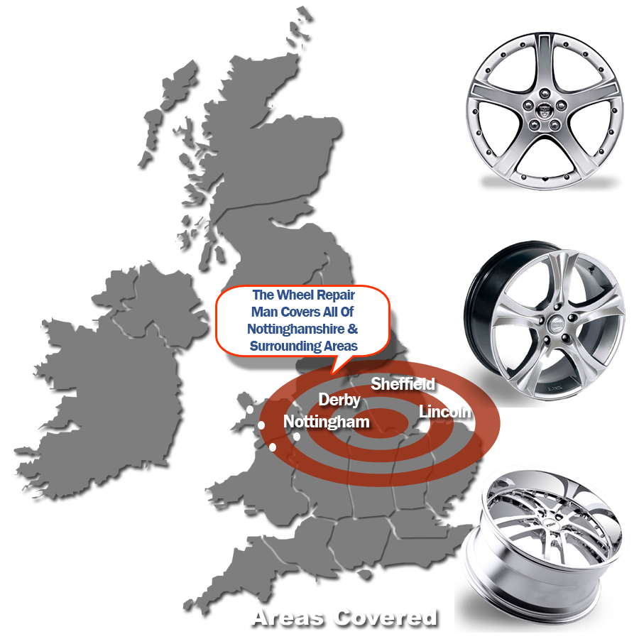 Areas Covered By The Wheel Repair Man (Derby)